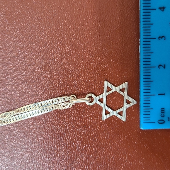 Star of David / magen David pendant and chain silver 925 Italy - Picture 14 of 15